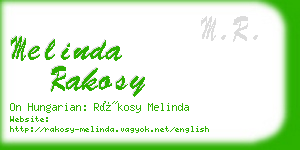 melinda rakosy business card